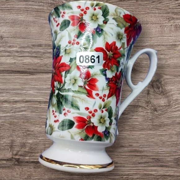 Royal Patrician poinsetta mug set of 3 coffee mugs - Picture 6 of 9